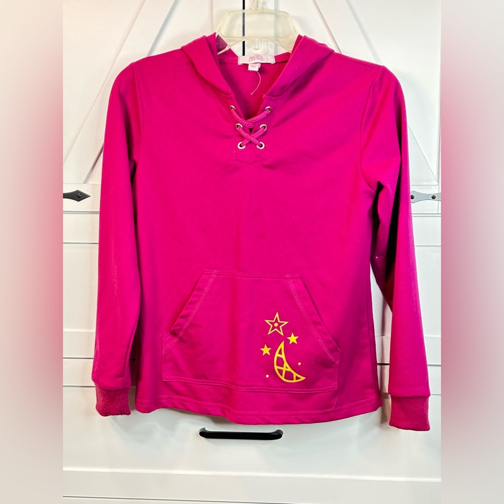 Girls Purple Hoodie with Moon and Stars Design size M